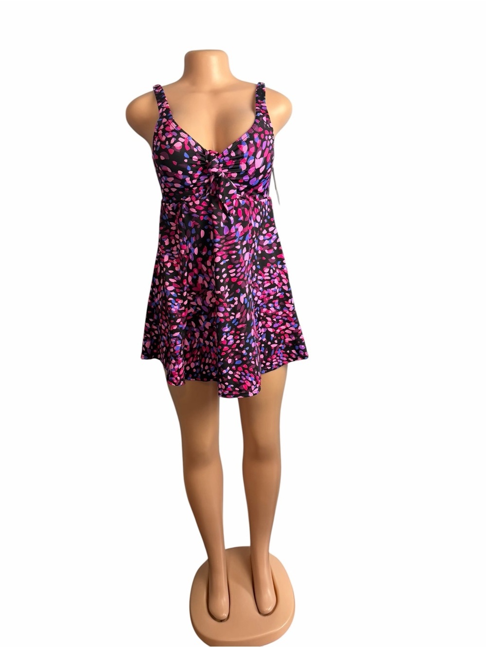 Swim Solutions Swim Dress Pink and Purple Multicolor Swimsuit - Picture 8 of 10